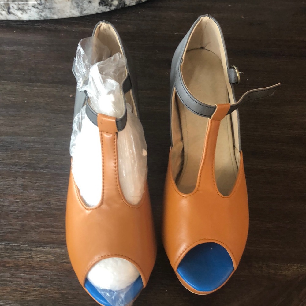 Vintage open toe artificial leather summer sandal